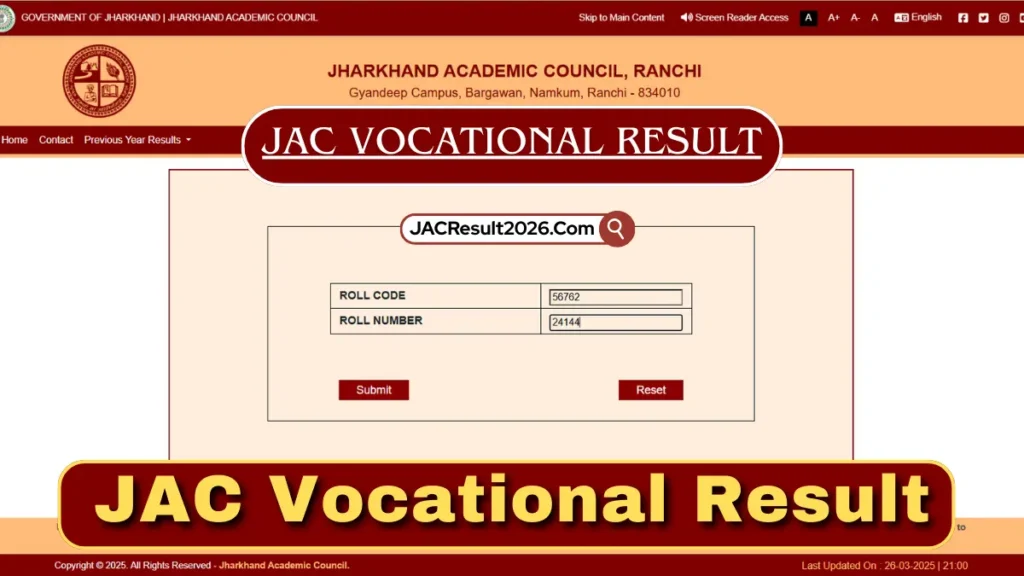 JAC Vocational Result